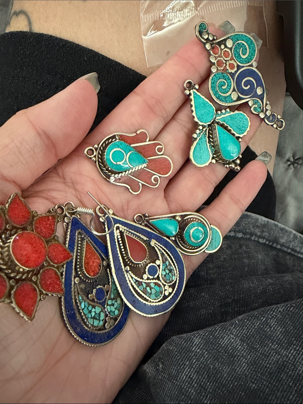 Turquoise and Coral colored assortment- Women Jewelry